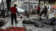 Pangkalan Gas Ludes Terbakar di Medan, Tabung Berhamburan