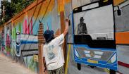 Mural Bertema Kota Jakarta Menghiasi Kawasan Tanah Kusir