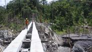 Jembatan Gantung Gladak Perak yang Rusak akibat Erupsi Gunung Semeru Kembali Dibangun