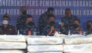 TNI AL Musnahkan 179 Kilogram Kokain Senilai Rp1,25 Triliun
