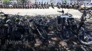 18 Sepeda Motor Pelajar SMKN 6 Surabaya Hangus Terbakar saat Parkir