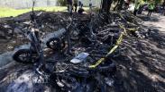 18 Sepeda Motor Pelajar SMKN 6 Surabaya Hangus Terbakar saat Parkir