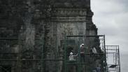 Atap Candi Kalasan Dibongkar BPCB Yogyakarta
