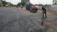 Jalan Raya Gubeng Siap Diaspal Pascaambles 