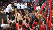 Ribuan Pendukung Sambut Jokowi saat Kampanye Terbuka di Banyuwangi