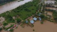 Penampakan dari Udara Permukiman di Bengkulu Dilanda Banjir