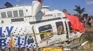 Begini Kondisi Helikopter Jatuh yang Bawa 3 WNA di Lombok