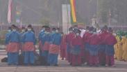 Upacara Peringatan HUT ke-62 Provinsi Riau di Tengah Kabut Asap