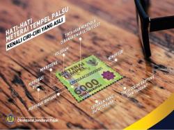 Ditjen Pajak Imbau Masyarakat Waspadai Materai Palsu