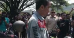 Naik Chopper di Sukabumi, Jokowi Tampil Nyentrik dengan Jaket Jins