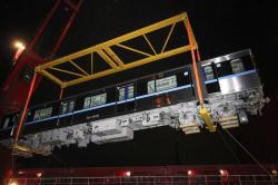 Kereta MRT Tiba di Pelabuhan Tanjung Priok