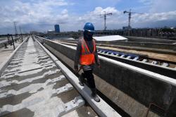 Pembangunan LRT Kelapa Gading Mencapai 65 Persen