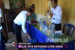 Polres Gianyar Sita 112 Liter Miras Oplosan