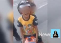 Viral, 2 Bocah di Sampang Naik Motor Trail Ditilang Polisi
