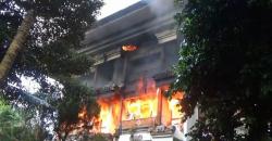 Usai Pengundian Nomor Urut Paslon, Kantor Gubernur Bali Terbakar Hebat