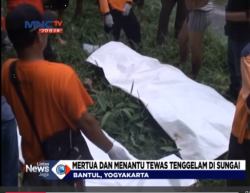 Anak dan Menantu Tewas Tenggelam saat Mancing di Sungai Winongo