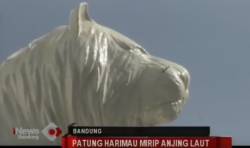 Patung Maung Bandung Lebih Mirip dengan Anjing Laut