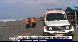 Tiga Pelajar di Kebumen Terseret Ombak, Satu Hilang