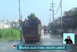 Banjir Tutup Jalur Utama, Kawasan Industri di Gresik Lumpuh