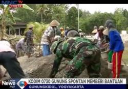 Pemkab Gunungkidul Cuek, Warga dan TNI Swadaya Bangun Jembatan Darurat