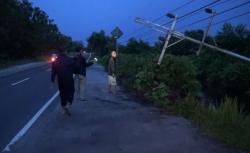 Angin Ribut Tabrak Tiang Listrik, Sebagian Palangkaraya Mati Listrik