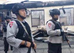 Pascadibakar, Mapolres Dharmasraya Dikawal Polisi Bersenjata Lengkap<