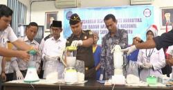BNNP Sumsel Musnahkan Barang Bukti 3 Kg Sabu dengan Cara di Blender