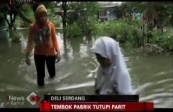 Tembok Pabrik Kelapa Sawit Tutup Drainase, Warga Kebanjiran