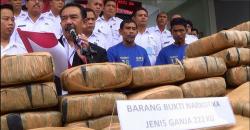 Gerebek Gudang Narkoba, BNN Sita 222 Kg Ganja