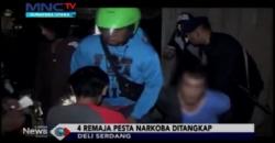 Asyik Pesta Narkoba, 4 Remaja Ditangkap Polisi