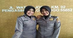 Cantik, 2 Polwan Kembar Bertugas di Polres Kulonprogo