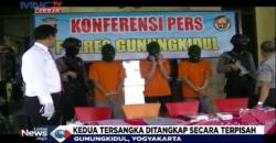 Polisi Ringkus Pasutri Spesialis Pencuri Ponsel di Gunungkidul