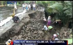 Tanggul Baru Dibangun Ambrol di Sleman