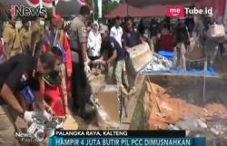 Polda Kalteng Musnahkan 3,98 Juta Pil PCC dan Sabu 690 Gram