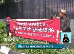 Protes Hukuman Pancung Zaini Misrin, LSM Demo Kedutaan Arab Saudi 