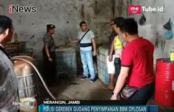 Tim Gabungan di Jambi Temukan Gudang Penyimpanan 8 Ton BBM Oplosan