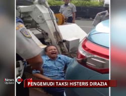 VIDEO: Pengemudi Taksi Histeris Saat di Razia Petugas Dishub