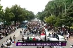 Demo hingga Sore, Taksi Online Minta Cabut Permenhub No 108
