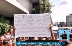 Unjuk Rasa, Sopir Angkot Kekeh Minta Buka Jalur Tanah Abang