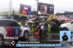 Area Longsor di Kawasan Puncak Masih Dijaga Polisi