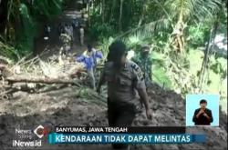 Tebing 50 Meter Longsor,Jalan Antarkecamatan Putus