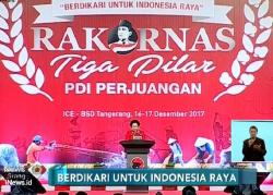 Presiden Jokowi Buka Rakornas Tiga Pilar PDIP