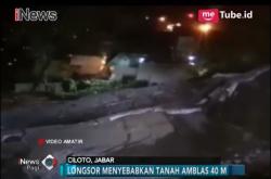 Detik-detik Longsor Terekam di Lokasi Perbaikan Jalan Puncak