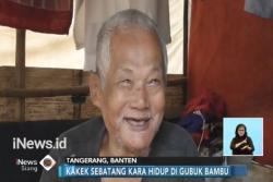 Kakek Penderita Stroke Hidup Sebatang Kara di Gubuk Bambu