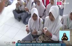 Sebelum UNBK, Siswa SMK Gelar Ritual Minum Teh