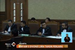 Terbukti Berikan Keterangan Palsu, Miryam Divonis 5 Tahun Penjara