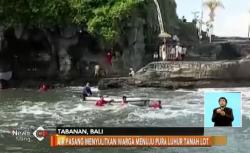 Air Laut di Tanah Lot Pasang, Warga Sulit Beribadah