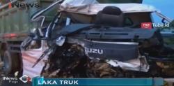 Kecelakaan Maut Dump Truk vs Truk Fuso, Seorang Tewas 