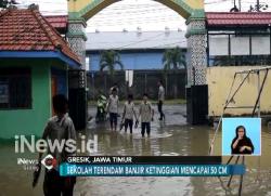 Terendam Banjir, Kegiatan Sekolah di Gresik Tetap Jalan
