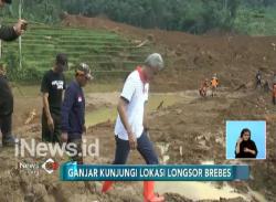Ganjar Pranowo Kunjungi Lokasi Longsor di Brebes